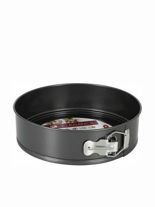 Quttin Formă de Patiserie pentru Chec Rotund din Aluminiu cu Bază Detașabilă 24x24x7buc 1buc