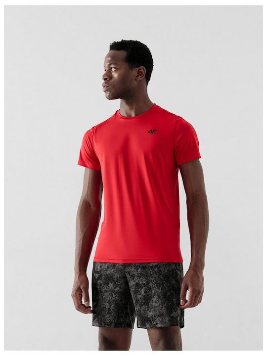 4F Men's Athletic T-shirt Short Sleeve Red