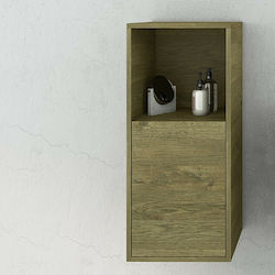 Drop Sorrento Melamina Bathroom Cabinet L35xD30xH80cm Wood