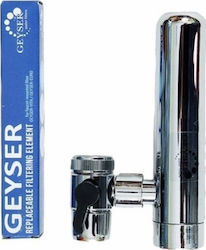Geyser Euro Inox Aragonite Faucet Mount Water Filter with Extra Replacement Cartridge