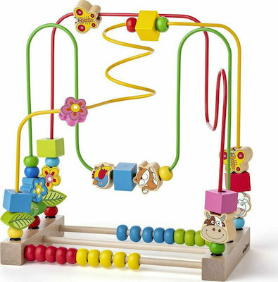 Woody Toys Maze Λαβύρινθος με Αριθμητήριο made of Wood for 24++ Months