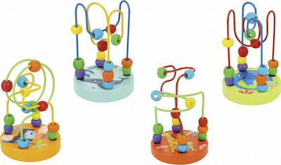 Tooky Toys Maze Λαβύρινθος με Χάντρες made of Wood for 12++ Months (Various Designs/Assortments of Designs) 1pc