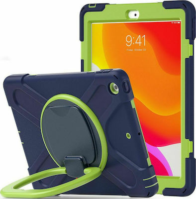 Tech-Protect X-Armor Umschlag Rückseite Silikon Strapazierfähig Navy/Lime (iPad 2019/2020/2021 10.2'')