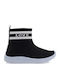 Παιδικά Sneakers High Slip-on Μαύρα