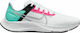 Nike Air Zoom Pegasus 38 Ανδρικά Αθλητικά Παπούτσια Running White / Hyper Pink / Dynamic Turquoise / Wolf Grey