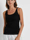 BodyTalk 1212-902921 Women's Athletic Blouse Sleeveless Black