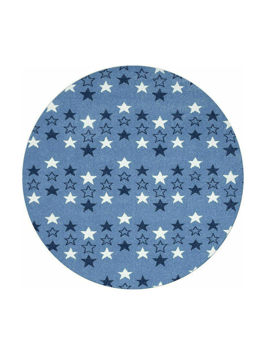 Colore Colori Kids Rug Stele Albastru Round with Diameter 160cm Thickness 13mm