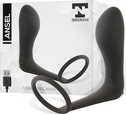 Tardenoche Ansel Anal Plug with Vibration and Cock Ring Vibration Ring Schwanz Silikon mit Analplug Black T-107