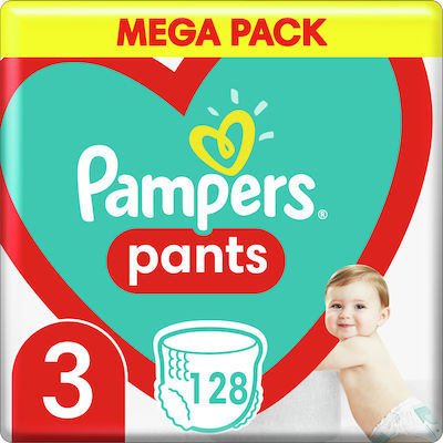 Pampers Pants Πάνες Βρακάκι No. 3 για 6-11kg 128τμχ