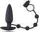 Toyz4lovers Anal Plug With Vibrating Cock Ring Vibrating Cock Ring Cock Silicon Black