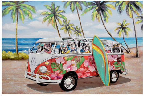 Marhome Animals in Van on Canvas 60x40 cm Marhome Animals in Van on Canvas 60x40 cm