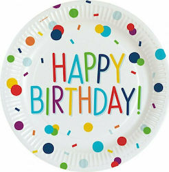 Amscan Confetti Happy Birthday Farfurie Pentru ...