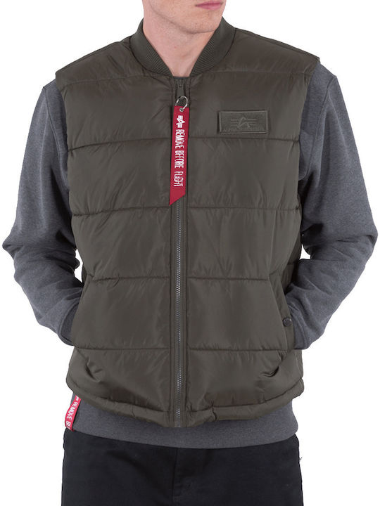 Alpha Industries Αμάνικο Μπουφάν Puffer Χακί
