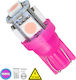 GloboStar Lamps Car T10 / W5W LED Pink 12V 1pcs