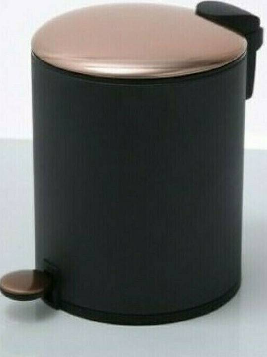 Max Home WB1036-4 Metallic Toilet Bin with Soft Close Lid 12lt Black