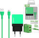 Somostel Incarcător și Cablu Micro USB Verde (SMS-A53)
