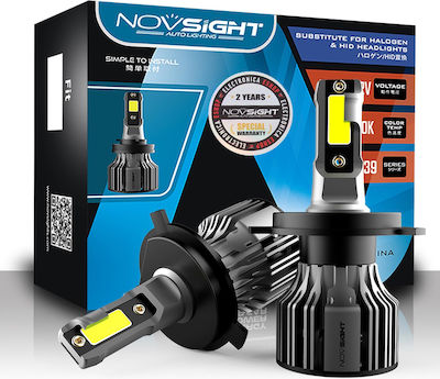 NovSight Λάμπες Αυτοκινήτου N39 H4 LED 6000K Ψυχρό Λευκό 12V 72W 2τμχ