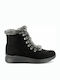 B-Soft Women's Ankle Boots Platform & Fur Black