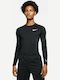 Nike Pro Men's Athletic Long Sleeve Blouse Dri-Fit Black