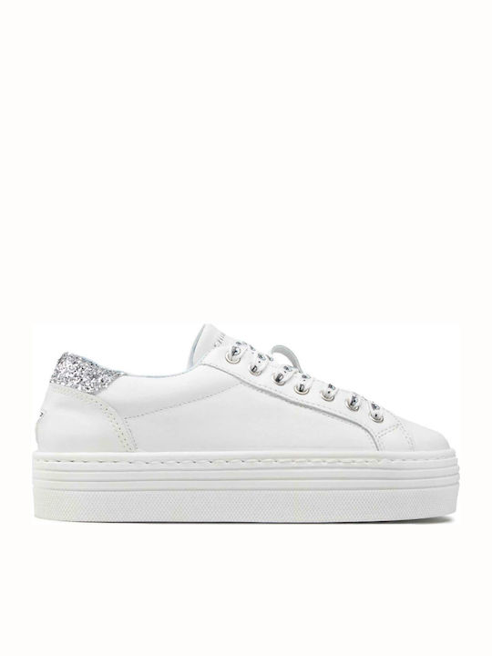 Damen Flatforms Sneakers Weiß