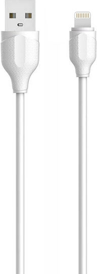 Ldnio LS372 Regular USB-A la Cablu Lightning Alb 2m (LD-LS372L)