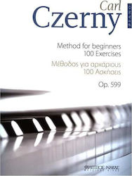 Nakas Czerny 100 Ασκήσεις για Αρχάριους Op.599 για Πιάνο Μέθοδος Εκμάθησης για Πιάνο