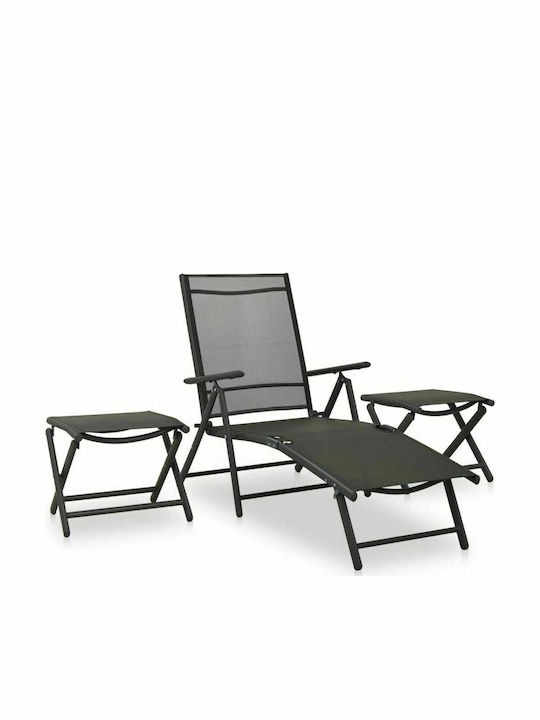 Aluminum Garden Pool Deckchair with Textilene F...