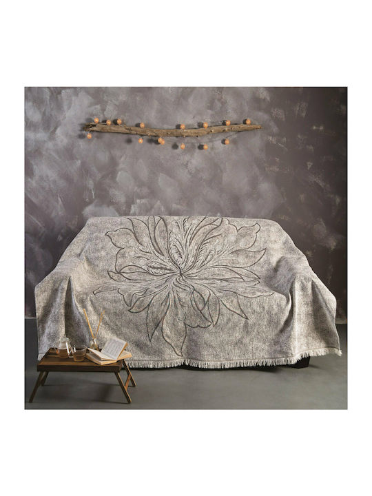 SB Home Orchidea Ριχτάρι Πολυθρόνας Chenille 180x170εκ. Cream