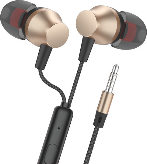 EJ-067 In-Ear Freihändig Kopfhörer mit Stecker 3.5mm Gold