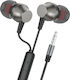 EJ-067 In-ear Handsfree με Βύσμα 3.5mm Ασημί