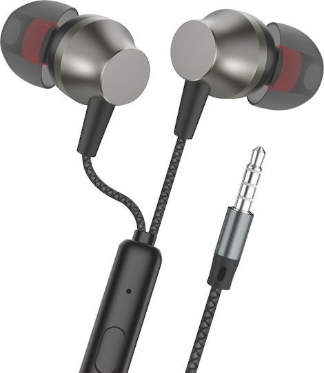 EJ-067 In-ear Handsfree με Βύσμα 3.5mm Ασημί