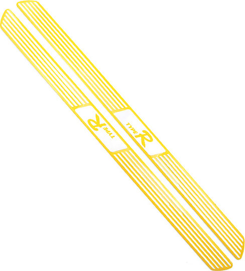 Autoline Innenraum Dekorative Türschwellen für Autos 60x3.5cm. Farbe Gelb 2pcs