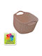 Storage Basket Plastic Pink 17x17x12cm 1pcs