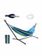 Malatec Double Hammock with Stand Blue 200x150cm