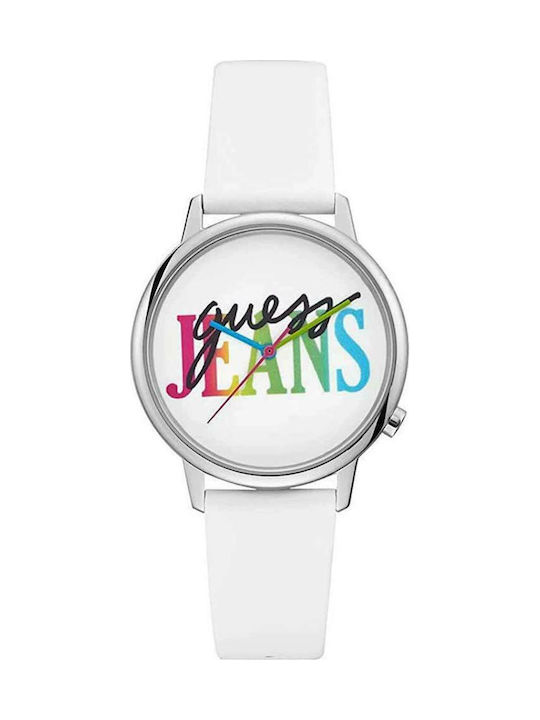 Guess Ceas Barbati 42mm Baterie cu Culoare Roșie Cauciuc Cureaua
