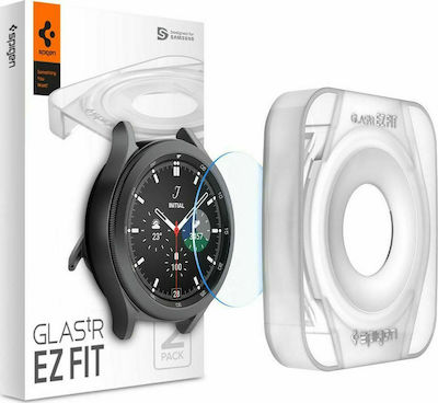 Spigen Glas.tr Ez Fit 2 Pack Tempered Glass for the Galaxy Watch 4 Classic 46mm AGL04023