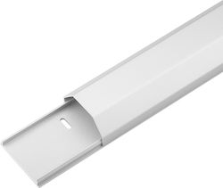 Goobay Kabelkanal mit gelochtem Ständer aus Aluminium Weiß 1.1m