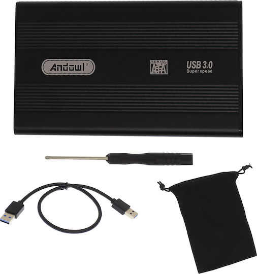 Andowl Θήκη για Σκληρό Δίσκο 2.5" SATA III με σύνδεση USB 3.0