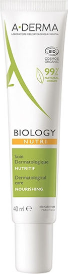 A-Derma Biology Nutri 24-часов Хидратиращ Крем за Лице с Хиалуронова Киселина 40ml