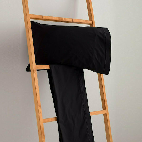 Vesta Home Synthesis Σετ Μαξιλαροθήκες με Φάσα 520 Μαύρο 50x75εκ.