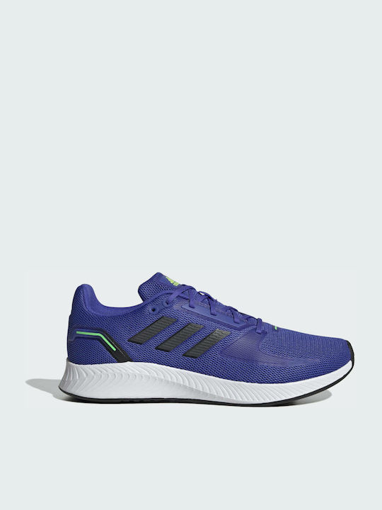 Adidas Run Falcon 2.0 Ανδρικά Αθλητικά Παπούτσια Running Sonic Ink / Carbon / Screaming Green