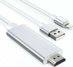Choetech Regular USB to Lightning/HDMI Cable Λευκό 1.8m (LH0020)
