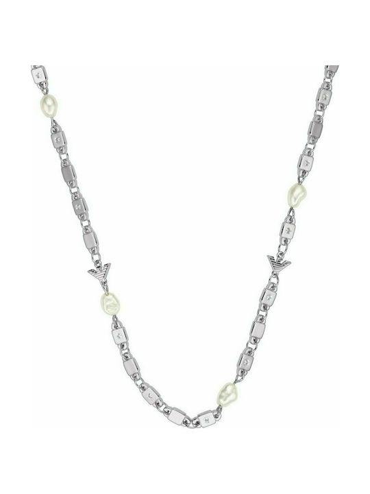 Emporio Armani Necklace from Silver with Pearls