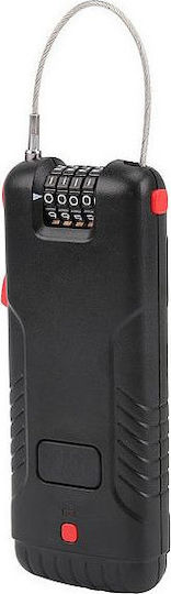Olympia Olympia Padlock with Wire Rope Combination Alarm Black