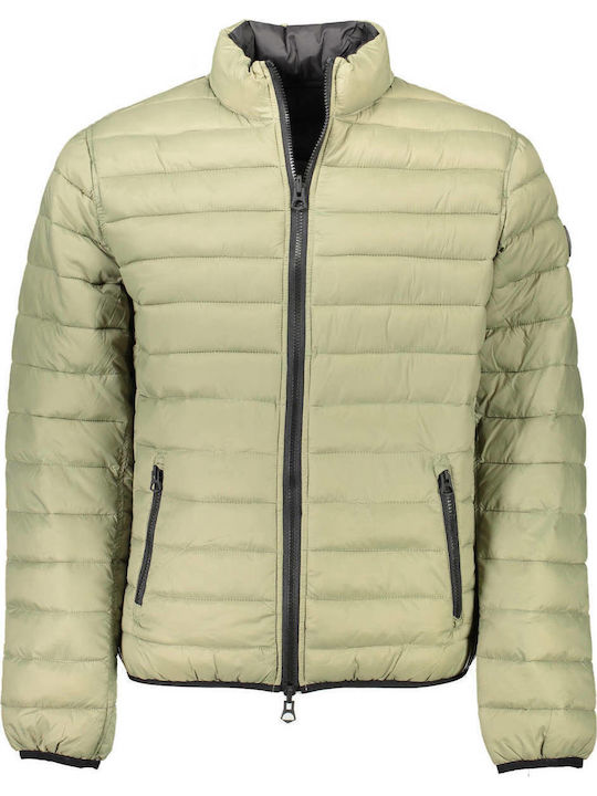 Geacă Iarna Puffer Cu Două Fețe Verde