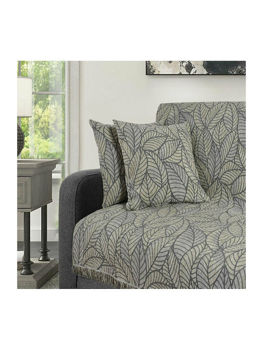 Homeline 6028 Ριχτάρι Τριθέσιου Καναπέ Chenille 180x300εκ. Εκρού