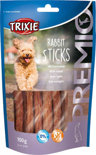 Trixie Premio Rabbit Sticks Dog Stick Treats Small Breeds Gluten Free with Meat, Chicken, Rabbit, Rabbit, Duck, Beef, Lamb, Fish, Rice and Apple 100gr 31709