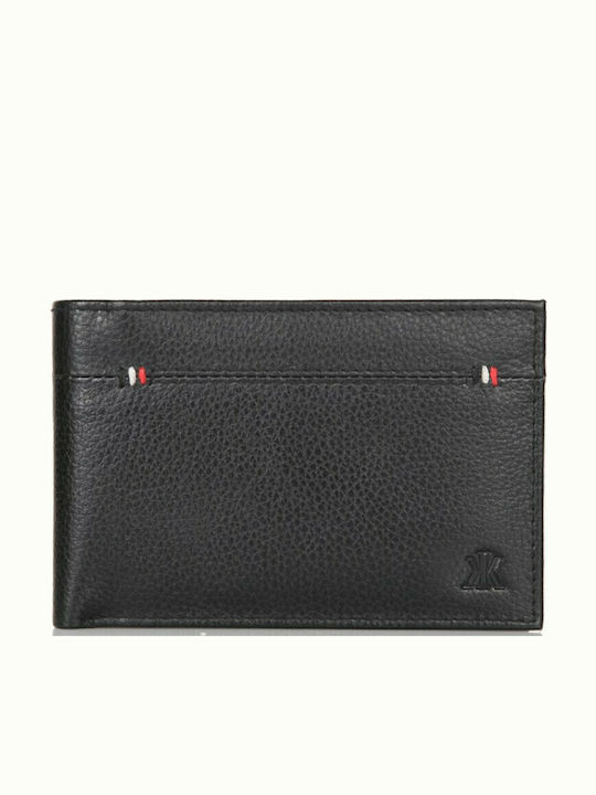 Kappa Bags Δερμάτινο Ανδρικό Πορτοφόλι Μαύρο