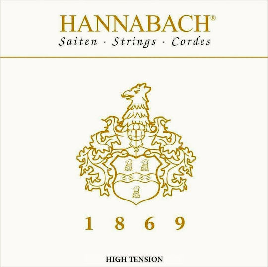 Hannabach 1869 Карбон/Златни Единични Струни Карбон За Класическа Китара 6 Бройки Високо Налягане