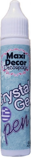 Maxicolor Crystal Gel Pen Πάστα Decoupage Διάφανη 28ml
